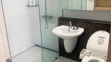 Shower, hair dryer