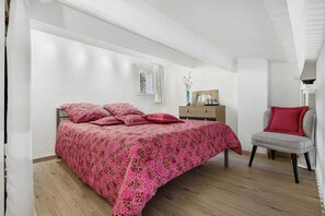 1 chambre, fer et planche à repasser
