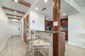 Fridge, microwave, oven, stovetop - Walk to the HangOut! | Island Winds East 608 Beachfront | Pool | My Beach Getaways (Gulf Shores)