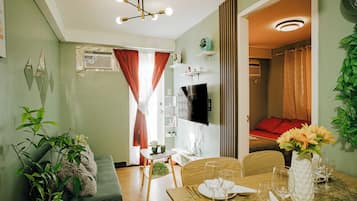 Apartemen, 1 kamar tidur, akses difabel, balkon | Ruang keluarga