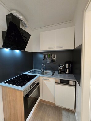 Fridge, oven, stovetop, dishwasher