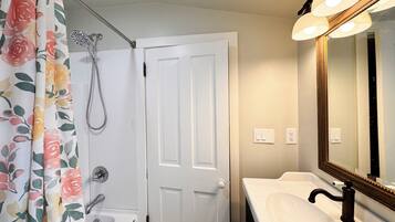 Hair dryer, towels