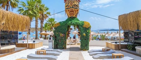 Plage privée, bar de plage