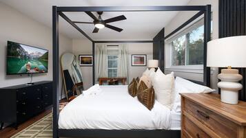 5 dormitorios, tabla de planchar con plancha, cuna de viaje y wifi