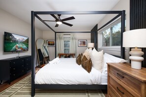 5 bedrooms, iron/ironing board, travel cot, WiFi