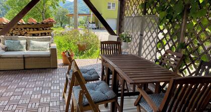 Old stone cottage Soca Valley Slovenia