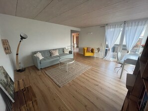 Smart TV, books - Hegau apartment, 2.5 rooms, 70sqm, free WiFi and parking spaces (Tengen)