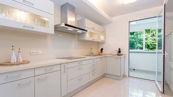 Apartament (2 Bedrooms) | Cuina privada | Frigorífic, microones, forn i placa de cuina