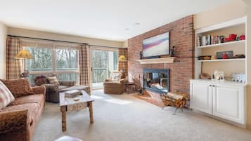 TV, fireplace, offices