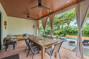 Outdoor dining - Private 4BR Oasis + Pool – Near Playa Grande Beach (Playa Grande)