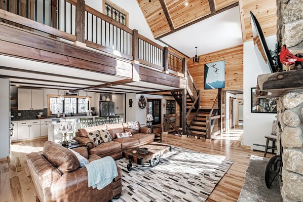 Télévision, cheminée, espaces bureaux