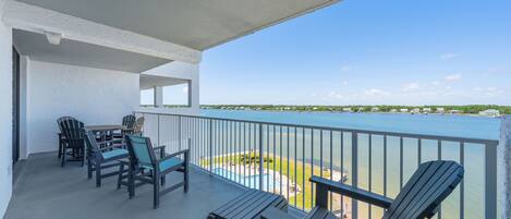 Appart'hĂŽtel Deluxe, 2 chambres, non-fumeurs, vue lagon | Balcon