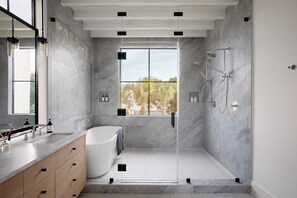 Shower, hair dryer, towels, soap - Ocean Views & Private Pool Steps from the Beach!! (Isle of Palms)