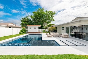 Outdoor pool, a heated pool