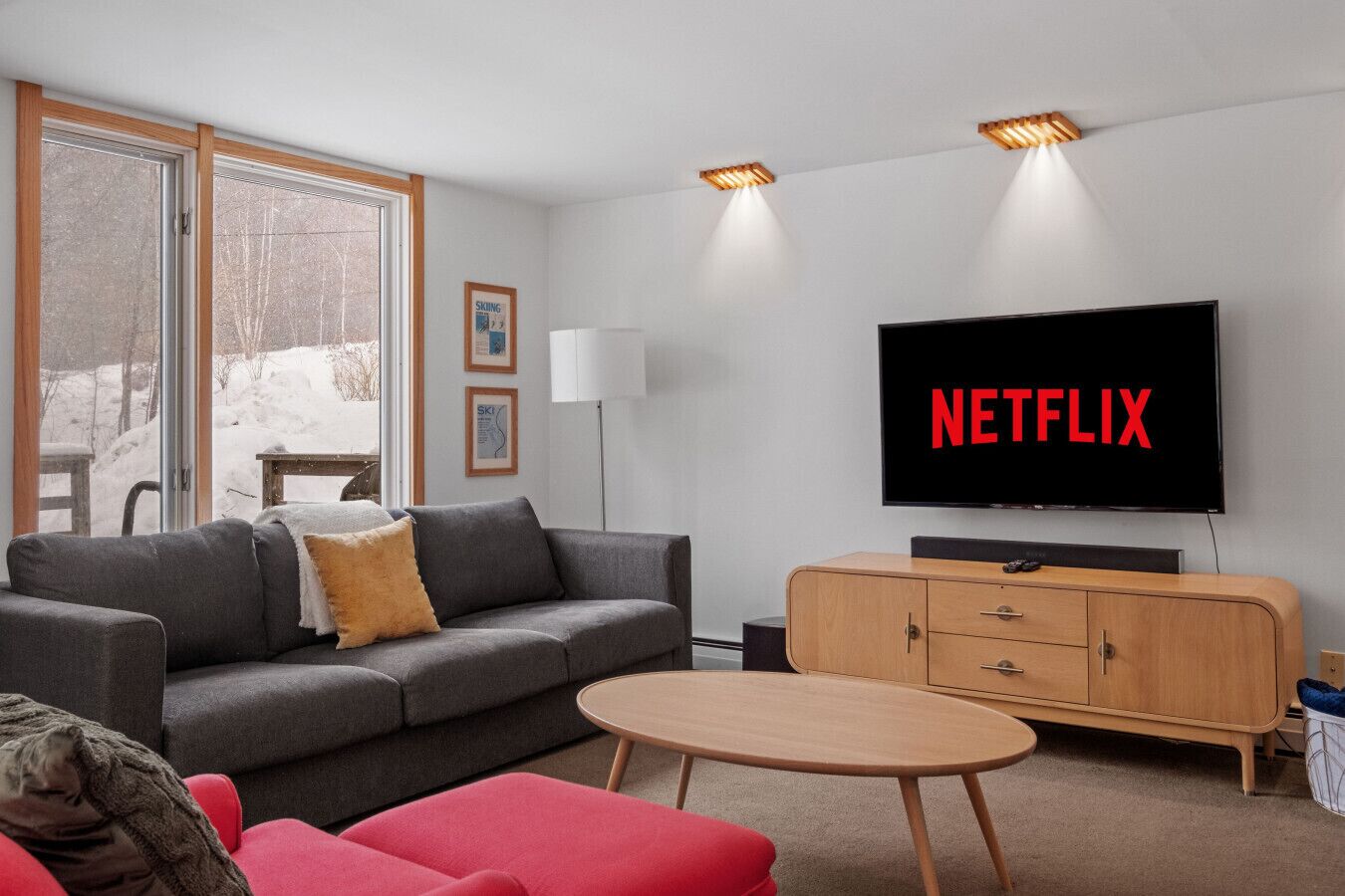 TV connectée, cheminée