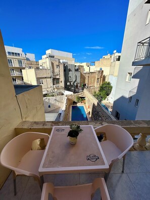 Classic Double Room, Accessible Bathtub, Pool View | Balcony view