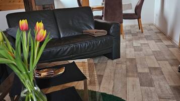 Smart-TV, Bücher, Stereoanlage