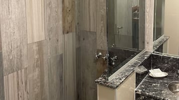 Rainfall showerhead, designer toiletries, hair dryer, bidet