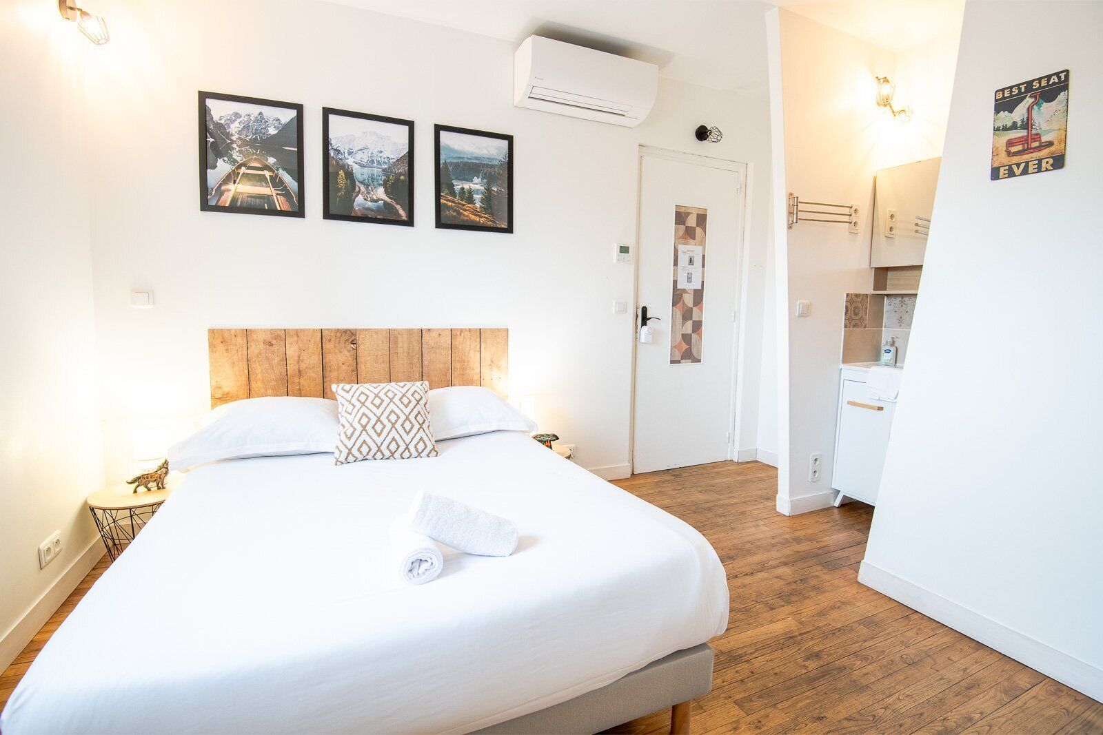 1 slaapkamer, een bureau, internet, beddengoed