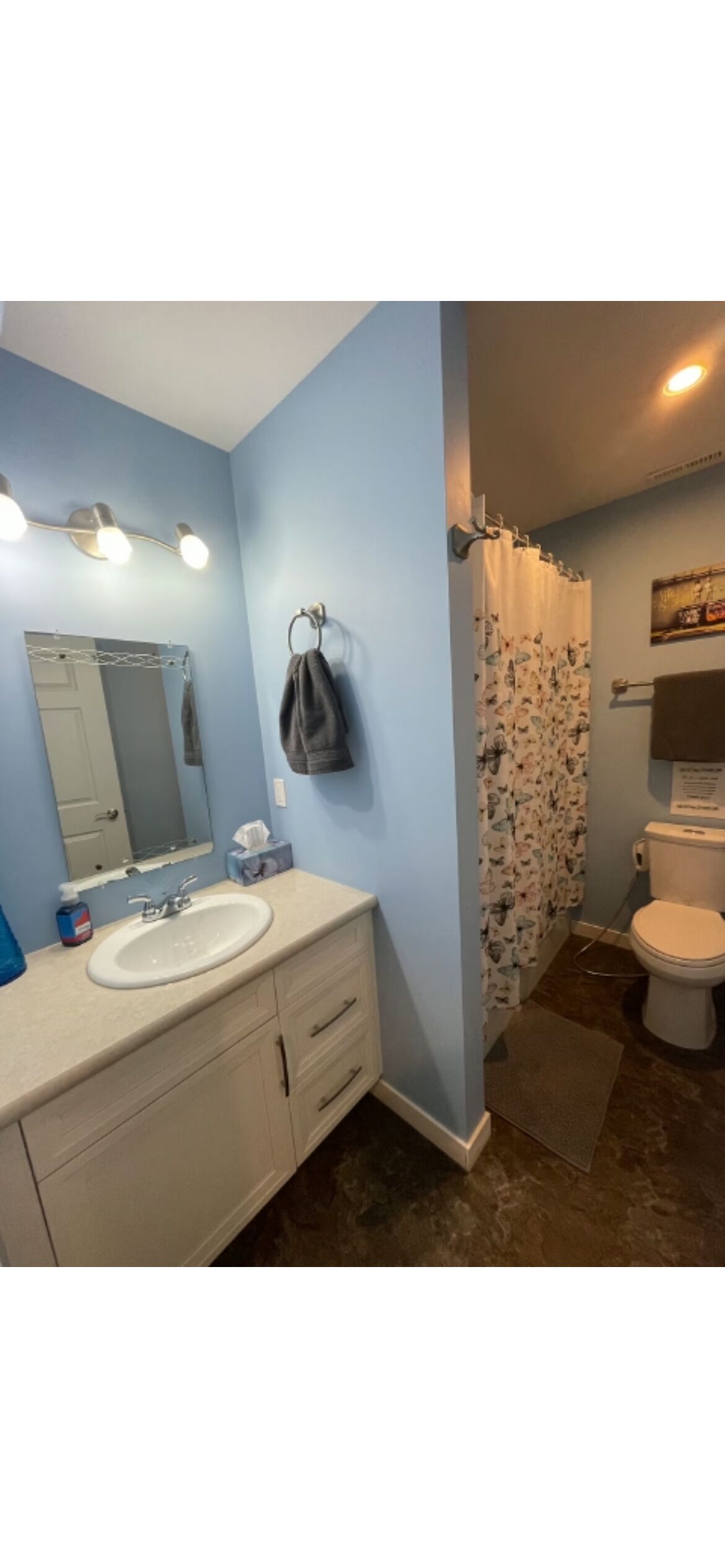 Een haardroger, een bidet, handdoeken, zeep