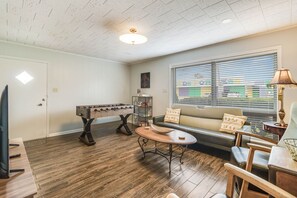 Smart TV, table football, books
