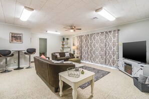 Smart TV, table football, books