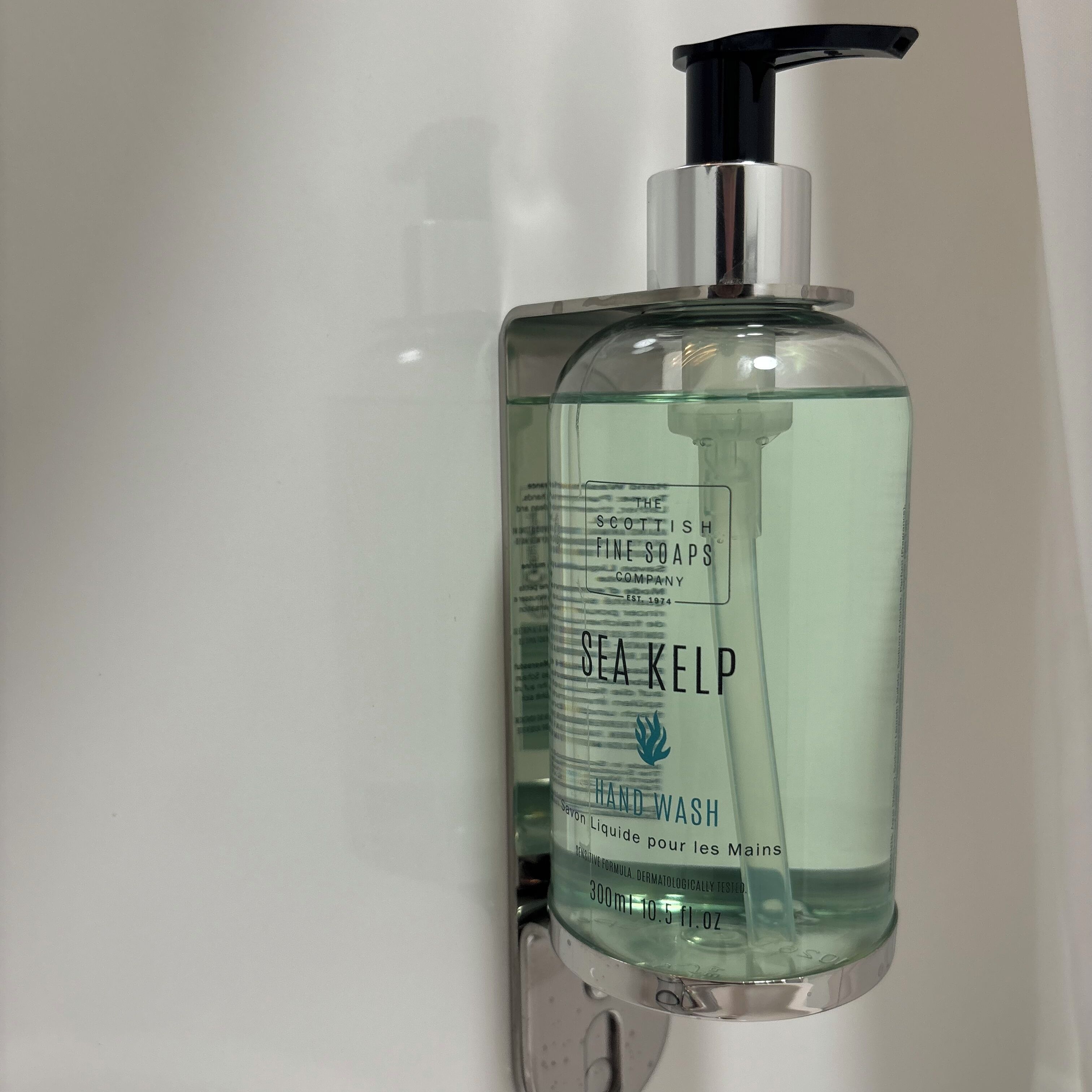 A bottle of Sea Kelp hand wash.
