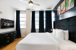 1 bedroom, iron/ironing board, bed sheets