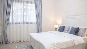 1 bedroom, iron/ironing board, Internet, bed sheets