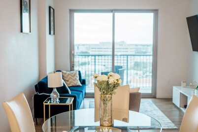 High-Rise Apartment with Panoramic Skyline Views