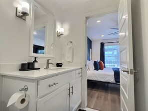 Hair dryer, towels