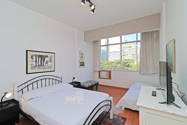 Blackout drapes, iron/ironing board, free WiFi