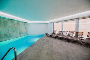 Indoor pool, a heated pool - Glamping Malerič Natural Pool & Wellness access (Dragatus)