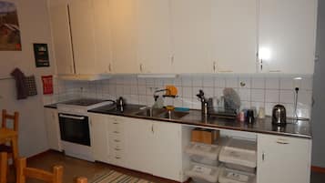 GroĂer KĂŒhlschrank, Mikrowelle, Ofen, Herdplatte