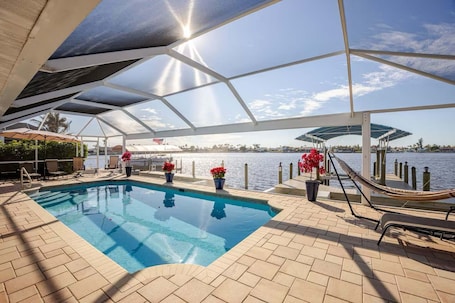 Pool. Luxury Waterfront Home w/ Private Pool & Sea Views