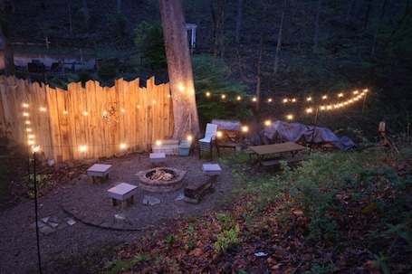 Property grounds. Mohican River Retreat - Sleeps 10 - Hot Tub, Fire Pit & River Access