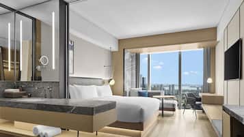 In-room safe, desk, laptop workspace, iron/ironing board