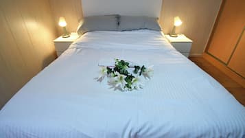 3 slaapkamers, een strijkplank/strijkijzer, wifi, beddengoed