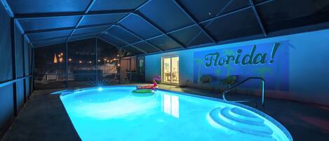 Outdoor pool, a heated pool