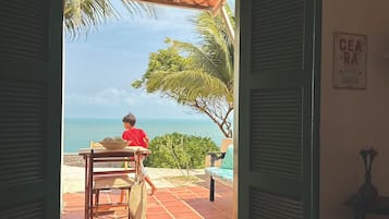 Basic Double Room, Beach View | Terrace/patio