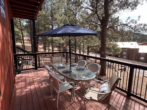Outdoor dining - Close to Lifts | Fireplace | Updated | Angel Fire Chalet 1 "Ahh Pray Ski Haus" (Angel Fire)