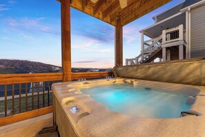 Outdoor spa tub - Southern Charm: Lake View Retreat! 7BR w/ Game Room & Shared Pools (Hollister)