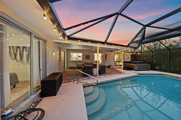 A heated pool