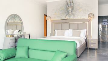 Premium bedding, memory foam beds, in-room safe, individually decorated
