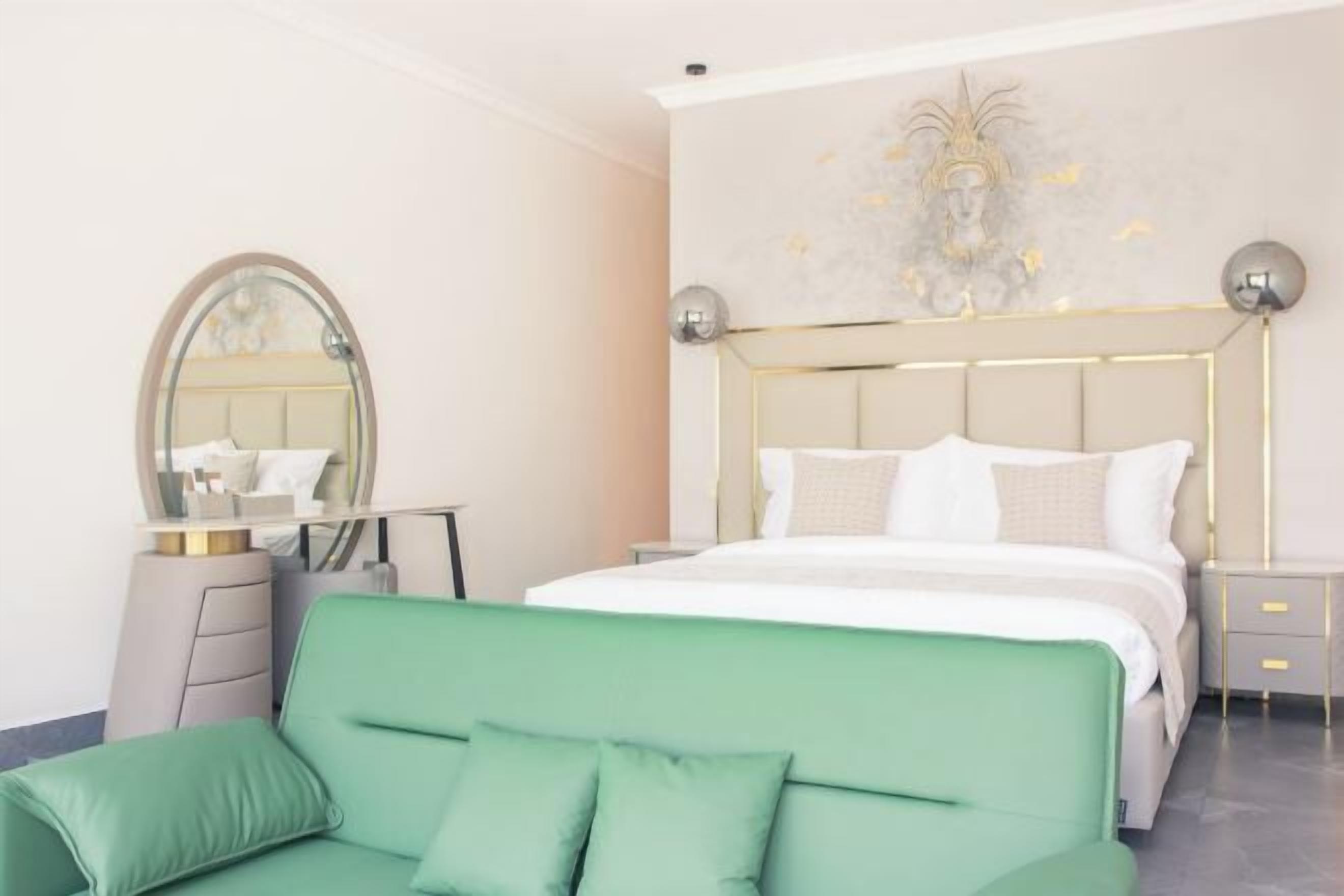 Premium bedding, memory-foam beds, in-room safe, individually decorated