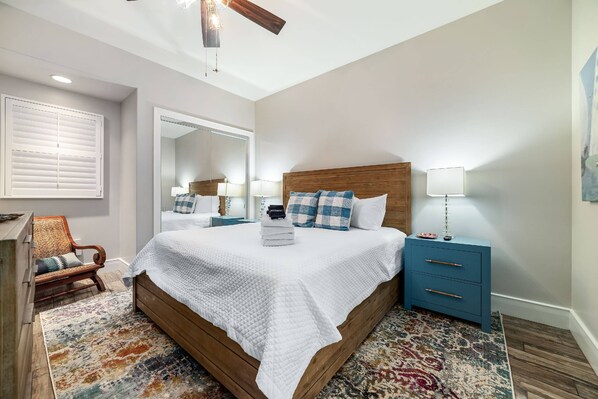 3 bedrooms, iron/ironing board, internet, bed sheets