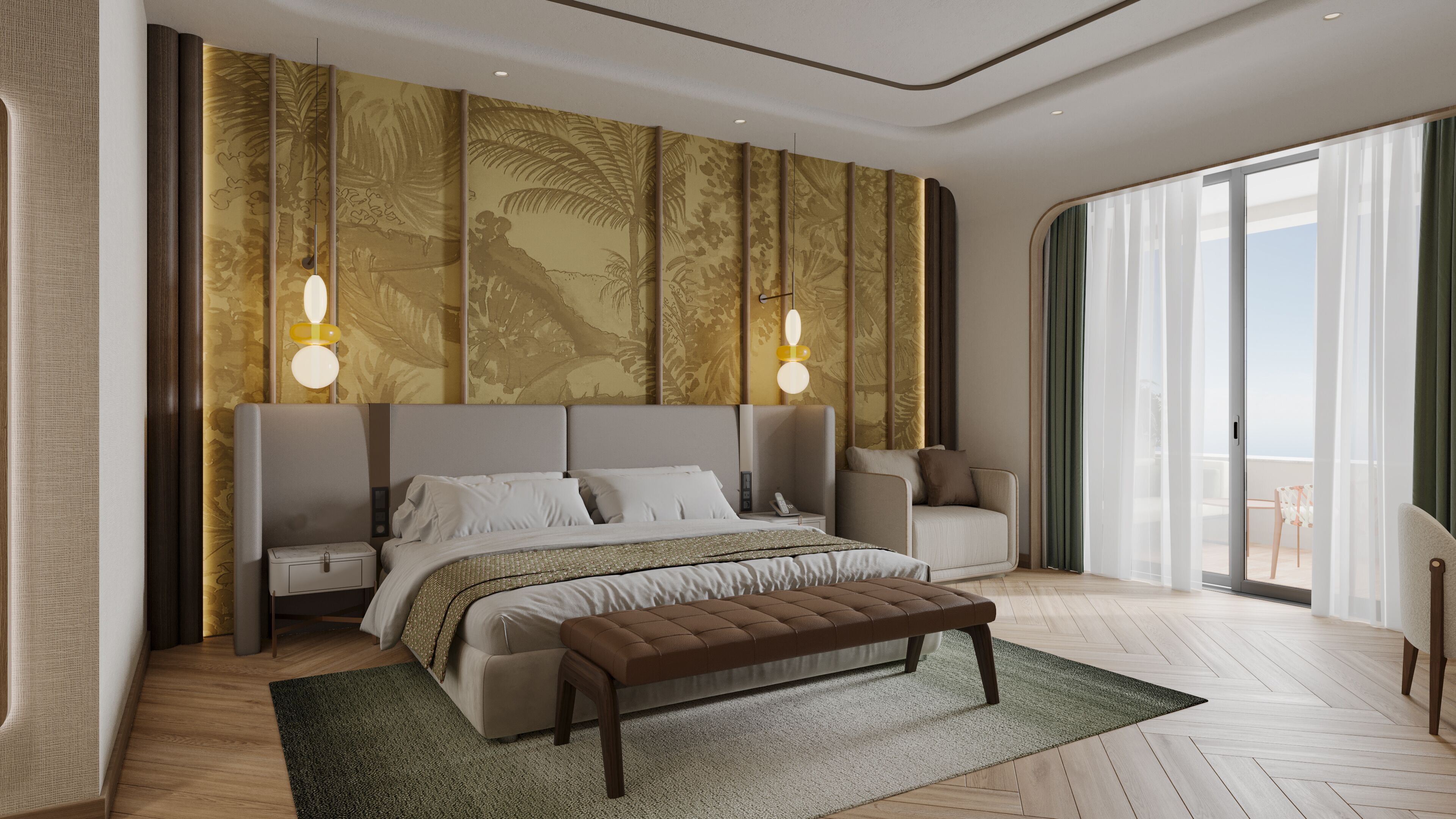 Ropa de cama de alta calidad y minibar con artículos gratuitos 