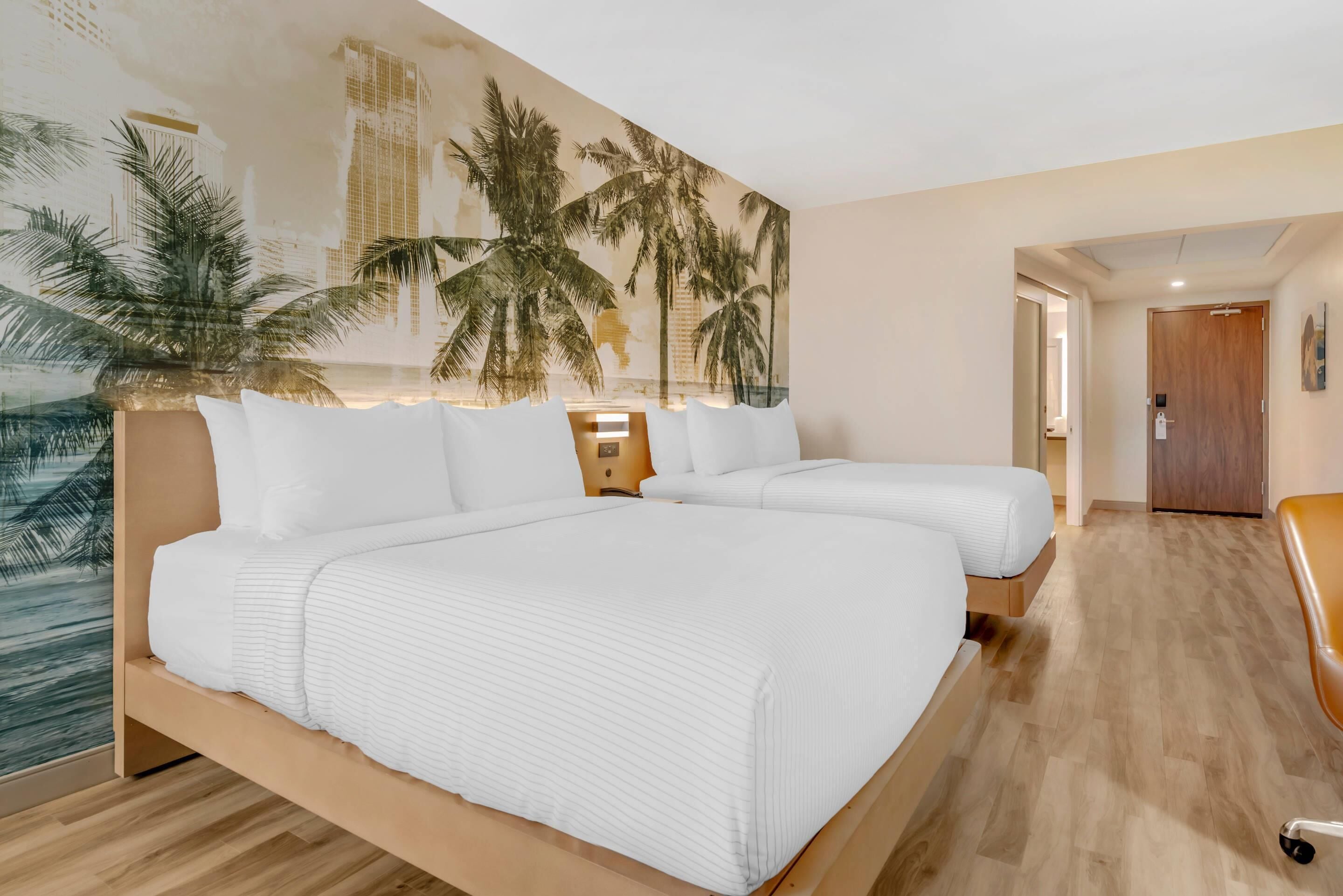 Premium bedding, memory foam beds, individually decorated