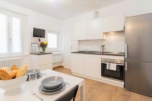 Lägenhet (2 Bedrooms) | Eget pentry | Ugn, espressobryggare, vattenkokare och barnstol