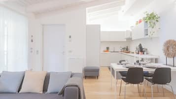 Apartment (2 Bedrooms) | Living area | 32-inch flat-screen TV with cable channels